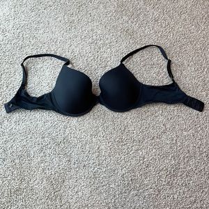Victoria’s Secret, black t-shirt bra. 34-D.